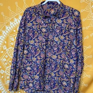 Alan Flusser Button Down Paisley Shirt